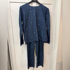 PJ Salvage Women’s Small Navy Star Print Pajama Lounge Set